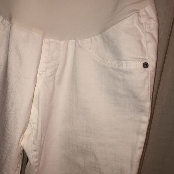 Indigo Blue 10 White Maternity Cropped Jeans - Picture 3 of 11